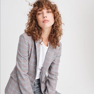 Rag and Bone Rylie Wool Check Blazer